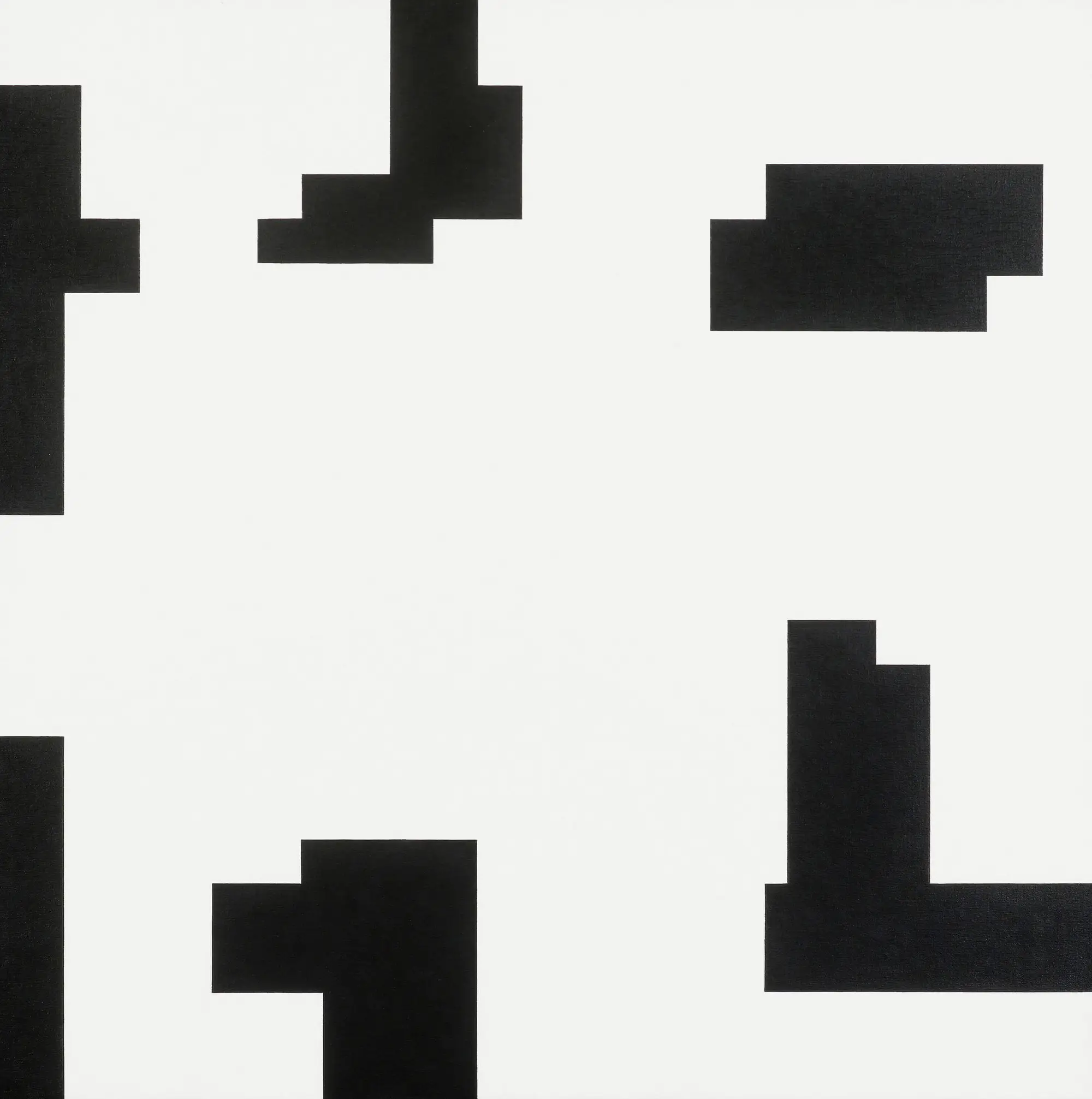 Aurelie Nemours, Nombre et Hasard N+H 911, 1991 100 x 100 cm Huile sur toile