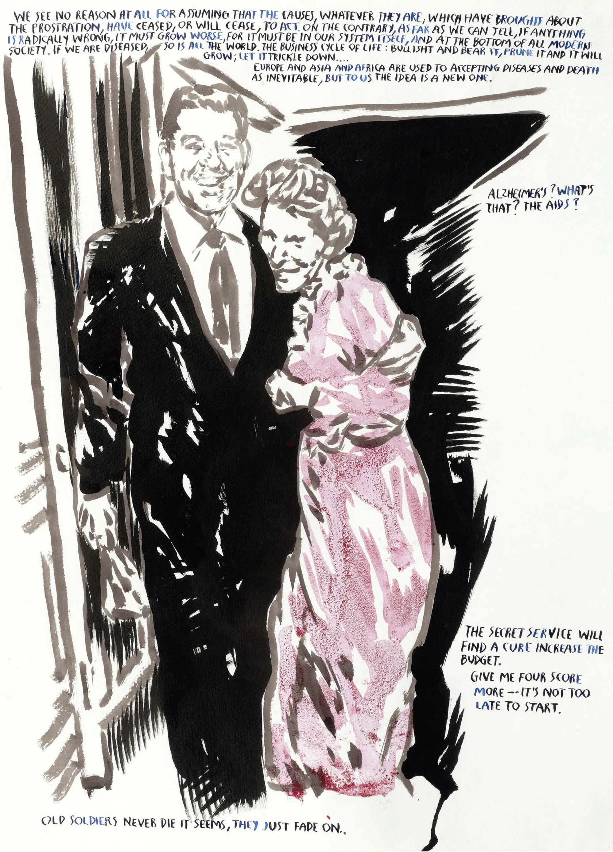 Raymond Pettibon, No Title (We see no), 2001 77 x 61.5 x 3.6 cm (60.33 x 45.72 cm) Tinte auf Papier